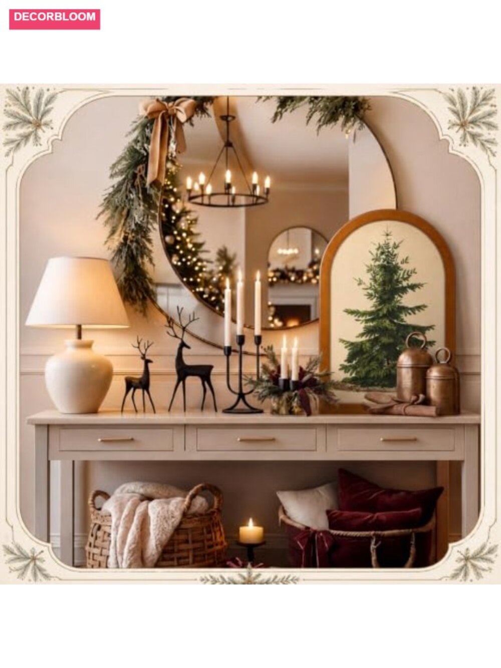 Wood Christmas Tree Serving Tray Rustic Farmhouse 11x10 Snack Platter - Picture 4 of 6